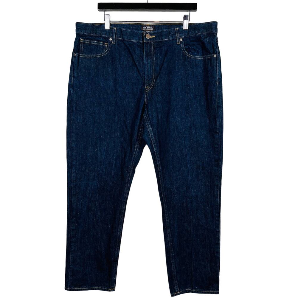 Michael Kors Straight Leg Jeans Blue Dark Wash - 40 x 30